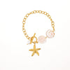 Marine Style Stainless Steel Geometric Design Electroplated Necklace For Women