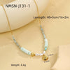 Marine Style Stainless Steel Geometric Design Electroplated Necklace For Women