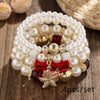 Marine Style Starfish Artificial Pearl Glass Glass Stoving Varnish Unisex Bracelets