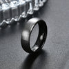 Matte Black Goldplated Tungsten Steel Geometric Arc Couple Rings For Men And Women Wholesale