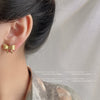 Matte Copper Bow Earrings For Women Simple Sweet Electroplated Bow Stud Earrings With Minimal Texture