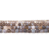 Matte Gray Line Agate Loose Beads For Jewelry Accessories Grinding And Polishing