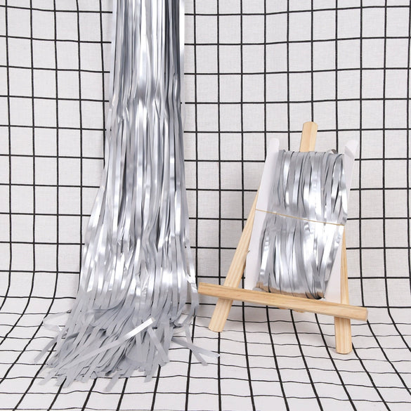Matte Rain Silk Curtain For Party Decoration