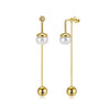 May New Freshwater Pearl S925 Sterling Silver Elegant Long Ear Line Earrings With 5A Eight Heart Eight Arrows Zircon Electroplated