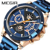Mechanical Sports Men's Watch With Alloy Case Round Dial And Stainless Steel Strap