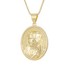 Medal Pendant Necklace Copper Plated Real Gold Cartoon Character Style