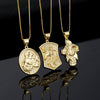 Medal Pendant Necklace Copper Plated Real Gold Cartoon Character Style
