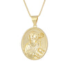 Medal Pendant Necklace Copper Plated Real Gold Cartoon Character Style