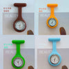 Medical Watch Plastic Case Stainless Steel Buckle Silicone Strap Round Dial Casual Style Tshaped