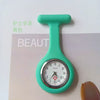 Medical Watch Plastic Case Stainless Steel Buckle Silicone Strap Round Dial Casual Style Tshaped