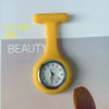 Medical Watch Plastic Case Stainless Steel Buckle Silicone Strap Round Dial Casual Style Tshaped