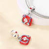Medicine Box Beaded Pendant Diy Bracelet Beads White Copper Silver Plated Dripping Oil