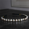 Medieval Style Natural Freshwater Baroque Pearl Headband With Retro Temperament Green Design