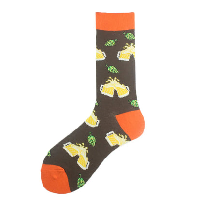 Men'S Casual Animal Vegetable Notes Cotton Ankle Socks A Pair