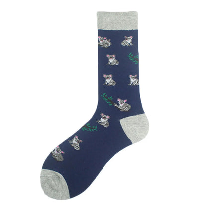 Men'S Casual Animal Vegetable Notes Cotton Ankle Socks A Pair