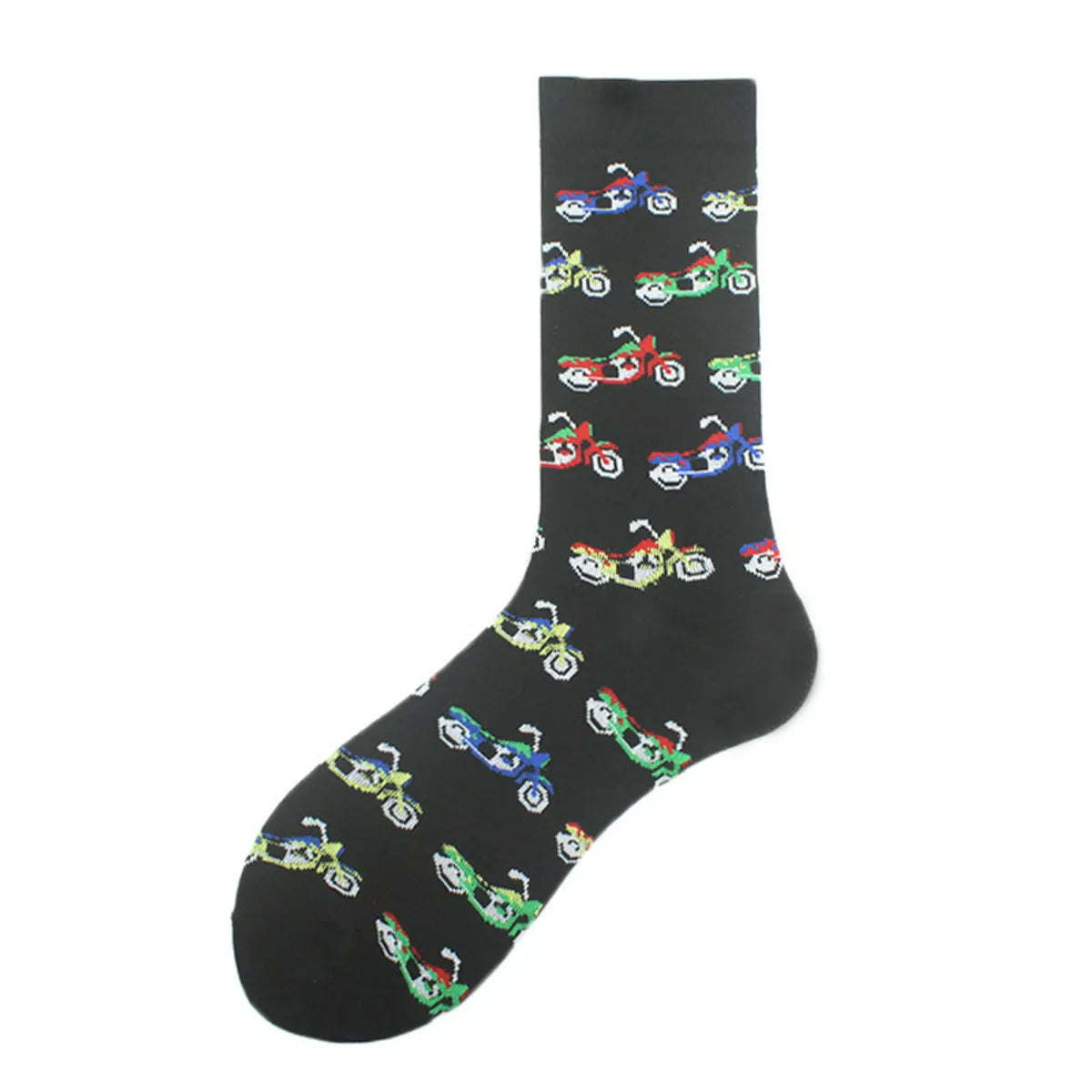 Men'S Fashion Cartoon Nylon Cotton Printing Crew Socks A Pair