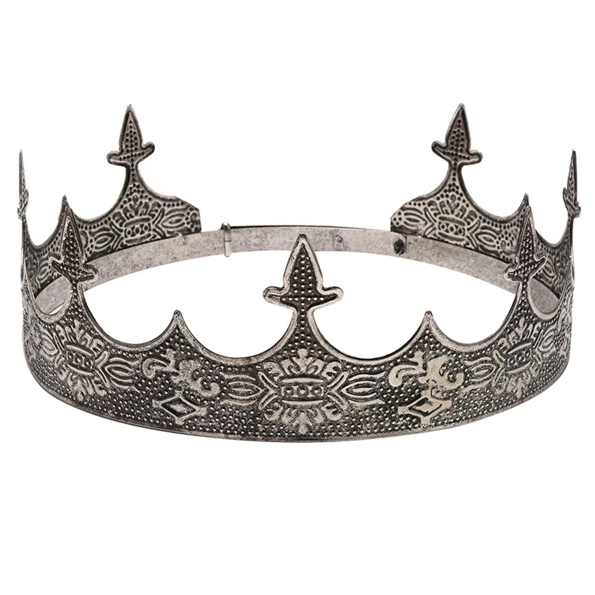 Men'S Retro Crown Metal Plating Hair Band