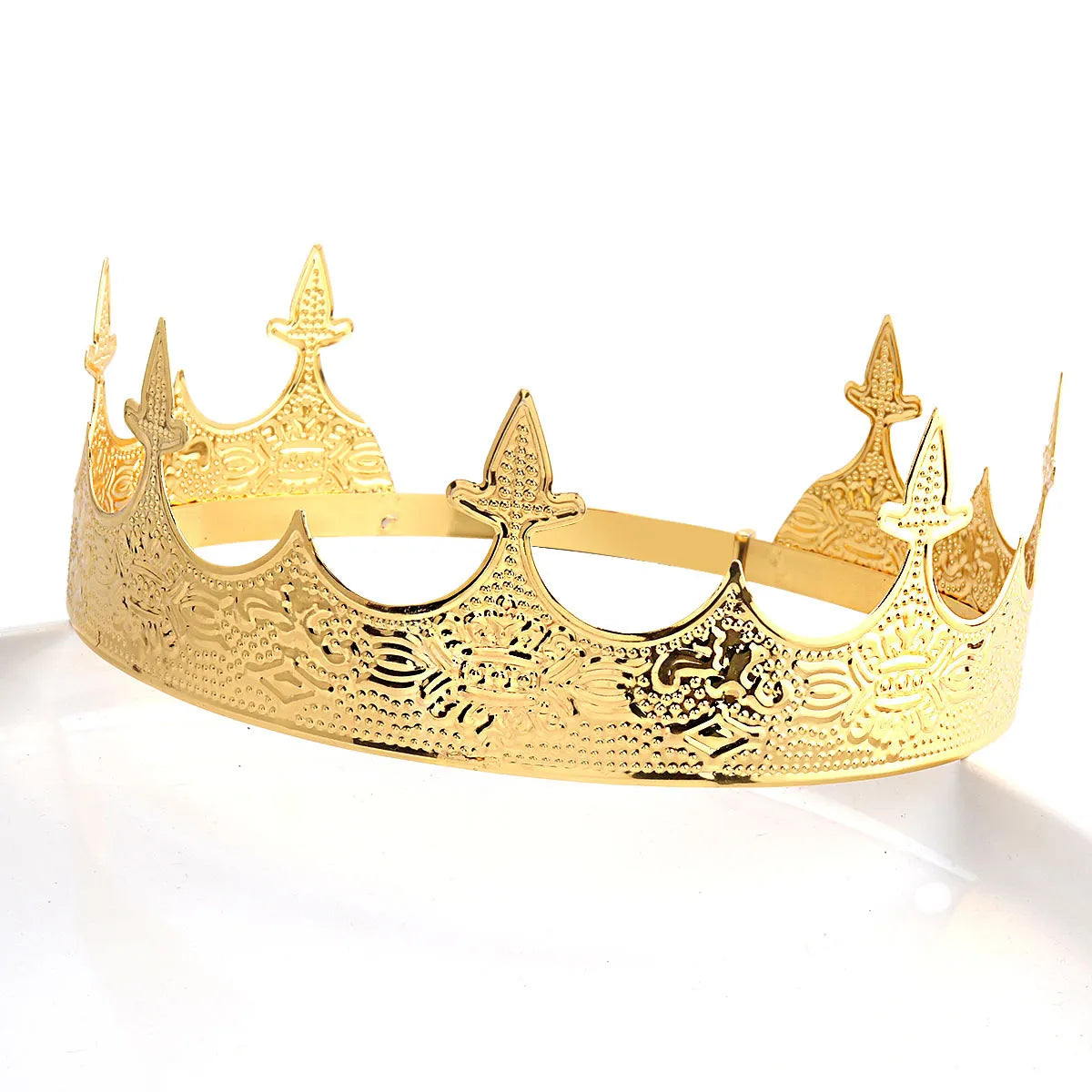 Men'S Retro Crown Metal Plating Hair Band