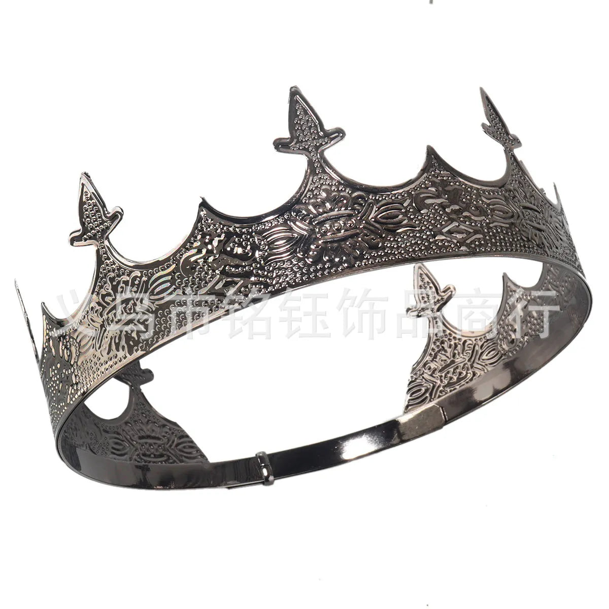 Men'S Retro Crown Metal Plating Hair Band