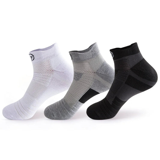 Men'S Simple Style Solid Color Polyester Cotton Polyester Ankle Socks A Pair