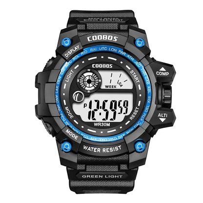 Men'S Sports Letter Buckle Electronic Watch