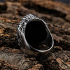 Men Vintage Stainless Steel Skull Ring Seiko Design