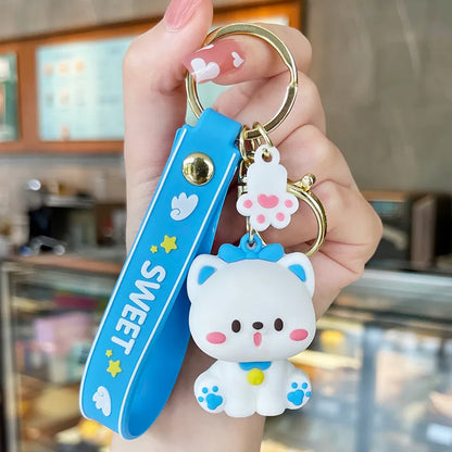 Meng Xu Cute Cartoon Key Chain Meng Meng Cat Key Chain Car Pendant Bag Hanging Jewelry Small Gifts Wholesale