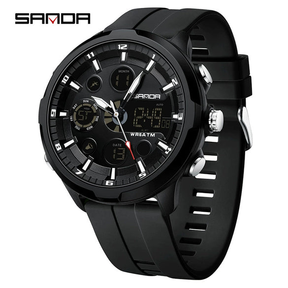 Men's Alloy Alloy Abs And Silicone Round Fashion Casual Waterproof Luminous Multifunction Watch