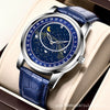 Men's Alloy And Genuine Leather Quartz Casual Watch With Round Dial Mineral Strengthened Glass Mirror And Stainless Steel Clasp