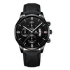 Men's Alloy And Imitation Leather Business Style Round Quartz Watch With Printed Logo