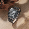Men's Alloy And Imitation Leather Quartz Watch With Round Dial And Stainless Steel Clasp Leisure Style