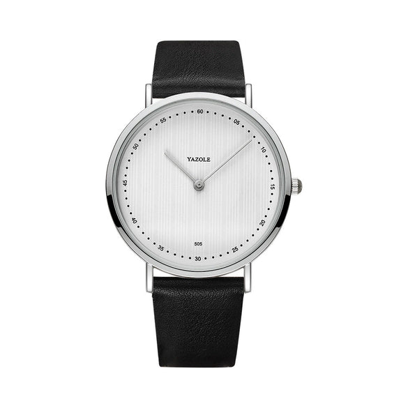 Men's Alloy And Pu Casual Waterproof Quartz Wristwatch With Round Dial
