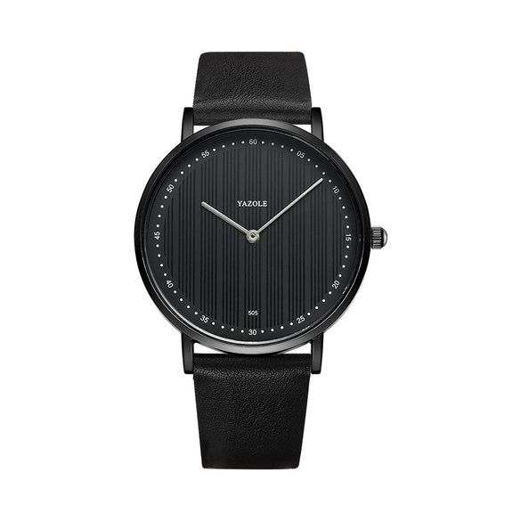Men's Alloy And Pu Casual Waterproof Quartz Wristwatch With Round Dial