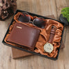 Men's Alloy And Pu Gift Suit With Round Dial Spiral Crown Pin Buckle Ordinary Mirror And Leisure Style