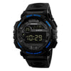 Men's Alloy And Rubber Electronic Sports Watch With Round Dial