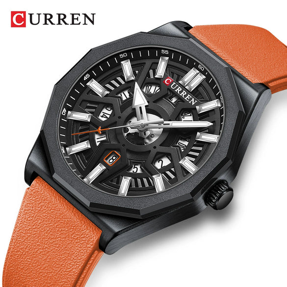 Men's Alloy And Silicone Fashion Casual Quartz Watch With Round Dial And Titanium Metal Clasp