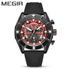 Men's Alloy And Silicone Multifunction Waterproof Luminous Sports Watch With Mineral Strengthened Glass Mirror And Stainless Steel Clasp