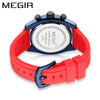 Men's Alloy And Silicone Multifunction Waterproof Luminous Sports Watch With Mineral Strengthened Glass Mirror And Stainless Steel Clasp