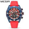 Men's Alloy And Silicone Multifunction Waterproof Luminous Sports Watch With Mineral Strengthened Glass Mirror And Stainless Steel Clasp