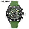 Men's Alloy And Silicone Multifunction Waterproof Luminous Sports Watch With Mineral Strengthened Glass Mirror And Stainless Steel Clasp