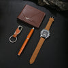 Men's Alloy And Stainless Steel Belt Watch Fashion Round Dial