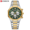 Men's Alloy And Stainless Steel Business Round Dial Quartz Chronograph Watch With Printed Logo