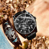 Men's Alloy And Stainless Steel Fullautomatic Movement Round Dial Waterproof Luminous Fashion Watch