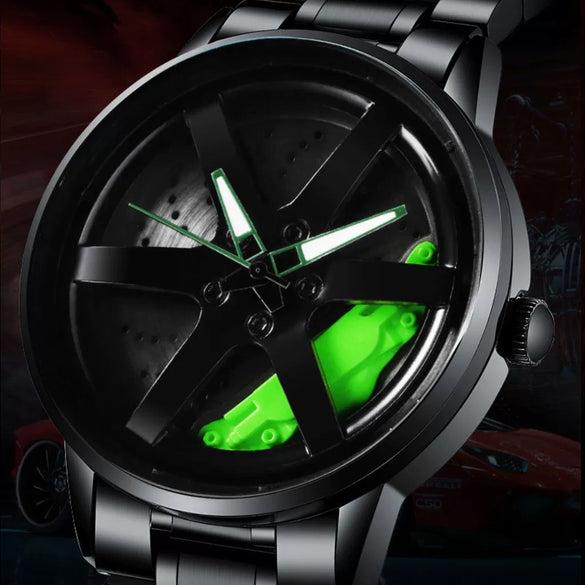Men's Alloy And Stainless Steel Luminous Sports Car Personality Trend Round Watch