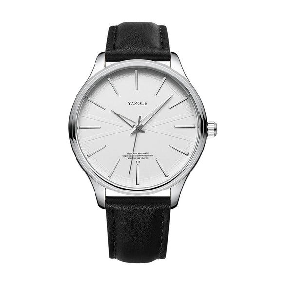 Men's Alloy And Stainless Steel Pu Belt Quartz Watch Round Dial Casual Style