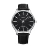 Men's Alloy And Stainless Steel Pu Belt Quartz Watch Round Dial Casual Style