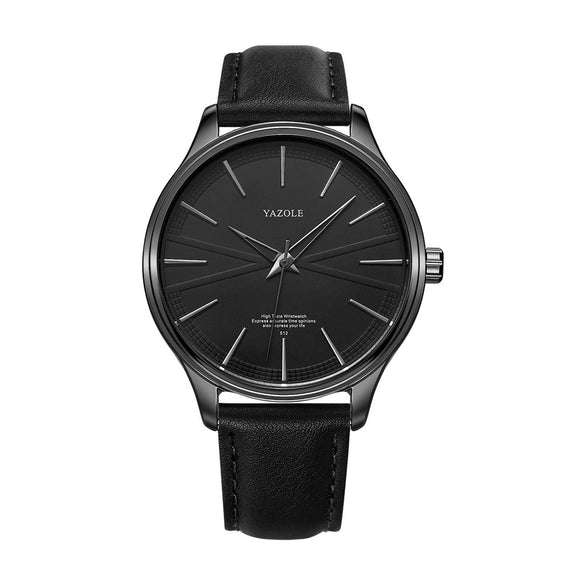 Men's Alloy And Stainless Steel Pu Belt Quartz Watch Round Dial Casual Style