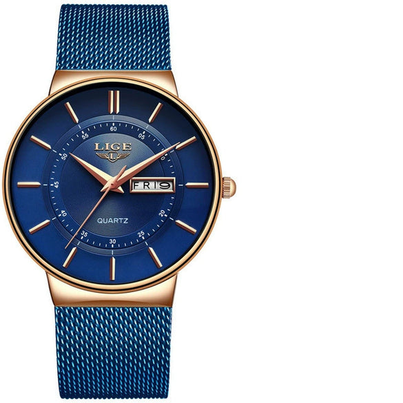 Men's Alloy And Stainless Steel Round Dial Quartz Movement Business Style Outdoor Sports Watch