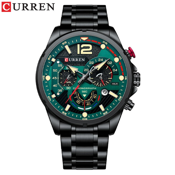 Men's Alloy And Stainless Steel Round Dial Quartz Sports Watch