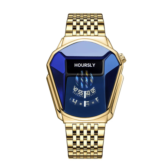 Men's Alloy And Stainless Steel Round Dial Quartz Waterproof Fashion Watch